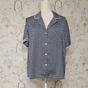 ANNE KLEIN SIZE LARGE WOMEN Short Sleeve Blouse